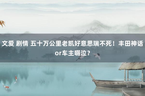 文爱 剧情 五十万公里老凯好意思瑞不死！丰田神话or车主啜泣？