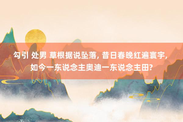 勾引 处男 草根据说坠落, 昔日春晚红遍寰宇, 如今一东说念主奥迪一东说念主田?