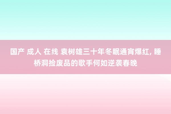 国产 成人 在线 袁树雄三十年冬眠通宵爆红, 睡桥洞捡废品的歌手何如逆袭春晚