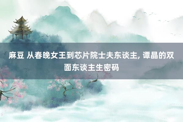 麻豆 从春晚女王到芯片院士夫东谈主, 谭晶的双面东谈主生密码