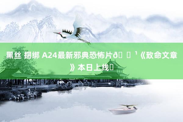 黑丝 捆绑 A24最新邪典恐怖片🎹《致命文章》本日上线❗