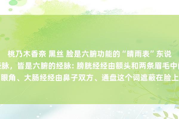 桃乃木香奈 黑丝 脸是六腑功能的“晴雨表”东说念主的脸上散播有六条经脉，皆是六腑的经脉: 膀胱经经由额头和两条眉毛中间、胆经和三焦经经由眼角、大肠经经由鼻子双方、通盘这个词遮蔽在脸上的是胃经、小肠经经由颧骨，能够即是这么散播...